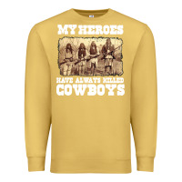 Antique Gold my heroes have always killed cowboys retro Premium Sweatshirt - linhVisuals