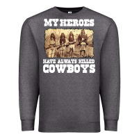 Charcoal Heather my heroes have always killed cowboys retro Premium Sweatshirt - linhVisuals