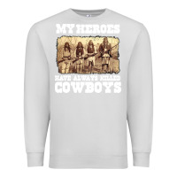 Dove Grey my heroes have always killed cowboys retro Premium Sweatshirt - linhVisuals
