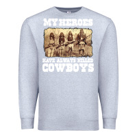 Heather Grey my heroes have always killed cowboys retro Premium Sweatshirt - linhVisuals