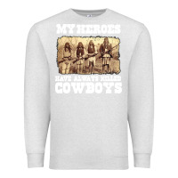 Oatmeal Heather my heroes have always killed cowboys retro Premium Sweatshirt - linhVisuals