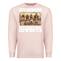 Pale Pink my heroes have always killed cowboys retro Premium Sweatshirt - linhVisuals
