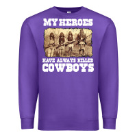 Purple my heroes have always killed cowboys retro Premium Sweatshirt - linhVisuals