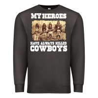 Smoke my heroes have always killed cowboys retro Premium Sweatshirt - linhVisuals