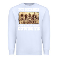 White my heroes have always killed cowboys retro Premium Sweatshirt - linhVisuals