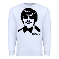 White tony clifton Premium Sweatshirt - linhVisuals