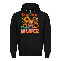 Black dont be a salty heifer Zipper Hoodie - JahusDesignShop