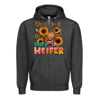 Charcoal Heather dont be a salty heifer Zipper Hoodie - JahusDesignShop