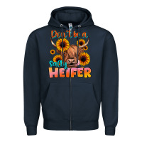 Navy dont be a salty heifer Zipper Hoodie - JahusDesignShop