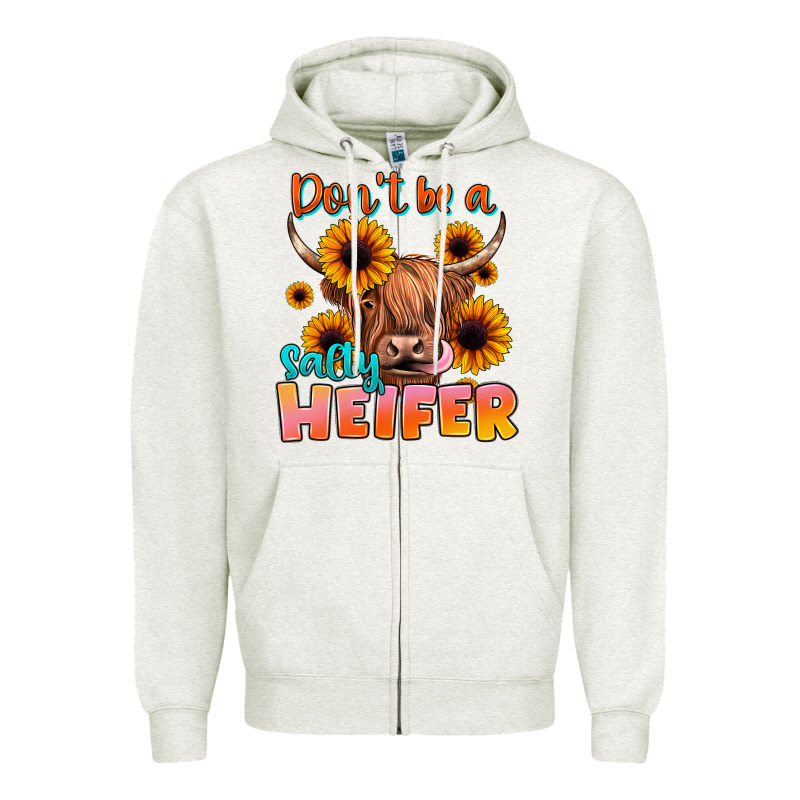 Dont Be A Salty Heifer Zipper Hoodie by JahusDesignShop | Teevron
