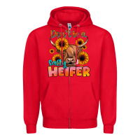 Red dont be a salty heifer Zipper Hoodie - JahusDesignShop