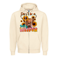 Sandshell dont be a salty heifer Zipper Hoodie - JahusDesignShop