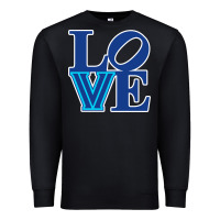 Black villanova love Premium Sweatshirt - linhVisuals