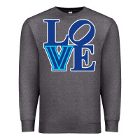 Charcoal Heather villanova love Premium Sweatshirt - linhVisuals