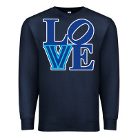 Navy villanova love Premium Sweatshirt - linhVisuals