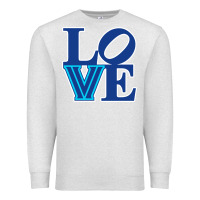 Oatmeal Heather villanova love Premium Sweatshirt - linhVisuals
