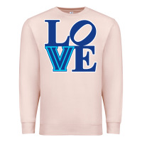 Pale Pink villanova love Premium Sweatshirt - linhVisuals