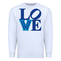 White villanova love Premium Sweatshirt - linhVisuals