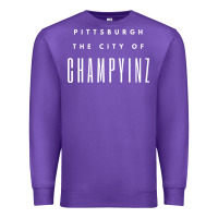Purple pittsburgh city of champyinz steel city Premium Sweatshirt - linhVisuals