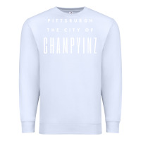 White pittsburgh city of champyinz steel city Premium Sweatshirt - linhVisuals