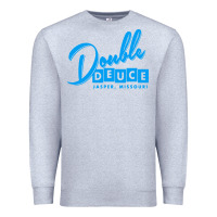 Heather Grey double deuce bar Premium Sweatshirt - linhVisuals