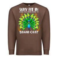 Chestnut peacock inspired beautiful color bird (3) Premium Sweatshirt - linhVisuals