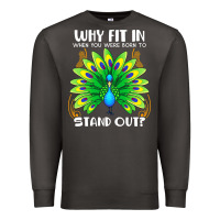 Smoke peacock inspired beautiful color bird (3) Premium Sweatshirt - linhVisuals