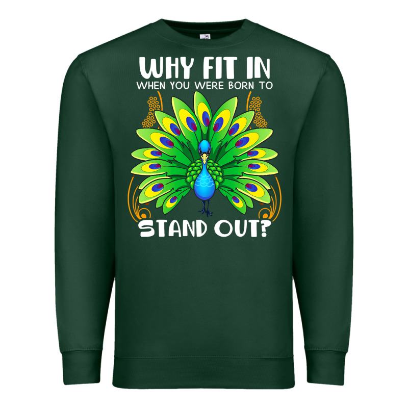 Peacock Inspired Beautiful Color Bird (3) Premium Sweatshirt by linhVisuals | Teevron