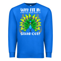 True Royal peacock inspired beautiful color bird (3) Premium Sweatshirt - linhVisuals