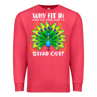 Cardinal peacock inspired beautiful color bird (3) Premium Sweatshirt - linhVisuals