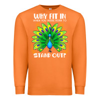 Carrot peacock inspired beautiful color bird (3) Premium Sweatshirt - linhVisuals