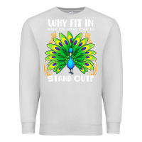 Dove Grey peacock inspired beautiful color bird (3) Premium Sweatshirt - linhVisuals