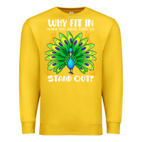 Lemon peacock inspired beautiful color bird (3) Premium Sweatshirt - linhVisuals