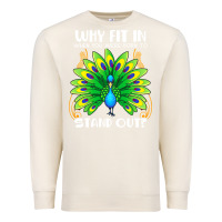 Sandshell peacock inspired beautiful color bird (3) Premium Sweatshirt - linhVisuals