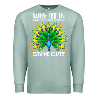 Seafoam peacock inspired beautiful color bird (3) Premium Sweatshirt - linhVisuals