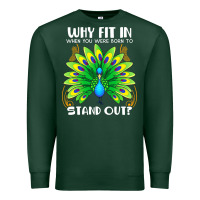 Peacock Inspired Beautiful Color Bird (3) Premium Sweatshirt | Teevron