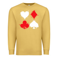 Antique Gold playing cards poker heart spade club Premium Sweatshirt - linhVisuals