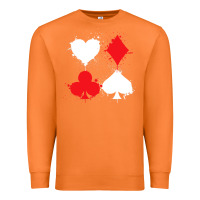 Carrot playing cards poker heart spade club Premium Sweatshirt - linhVisuals