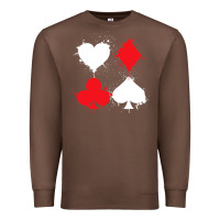 Chestnut playing cards poker heart spade club Premium Sweatshirt - linhVisuals