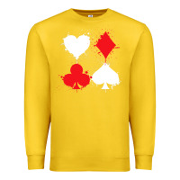 Lemon playing cards poker heart spade club Premium Sweatshirt - linhVisuals