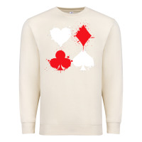 Sandshell playing cards poker heart spade club Premium Sweatshirt - linhVisuals