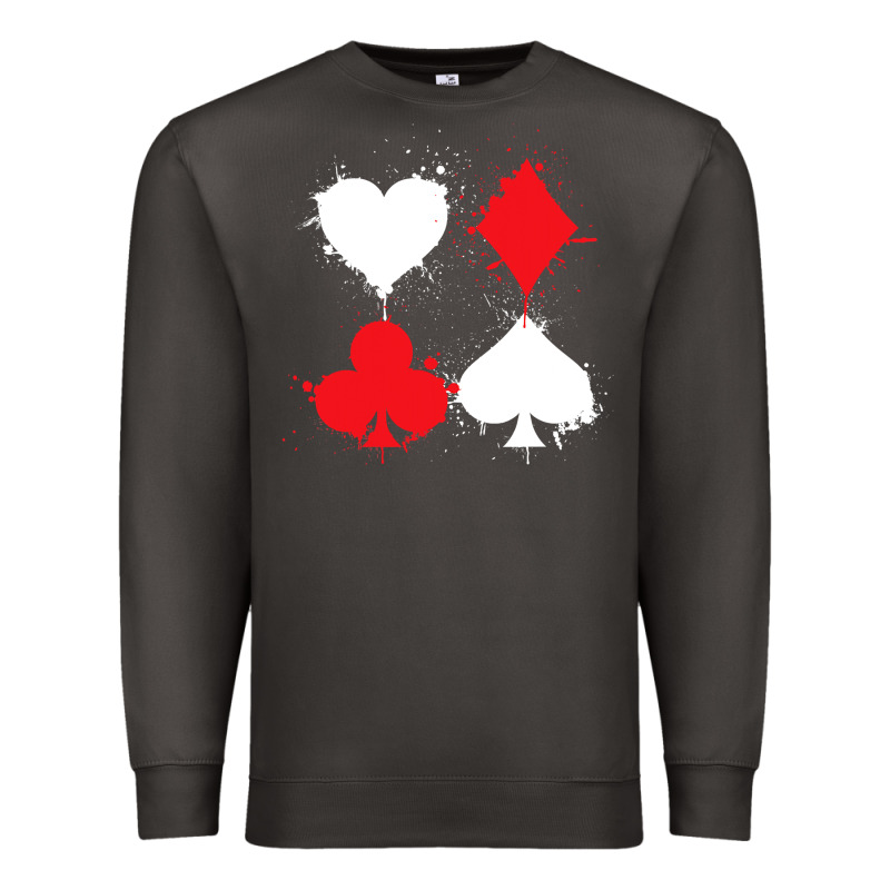 Playing Cards Poker Heart Spade Club Premium Sweatshirt by linhVisuals | Teevron
