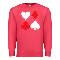 Cardinal playing cards poker heart spade club Premium Sweatshirt - linhVisuals