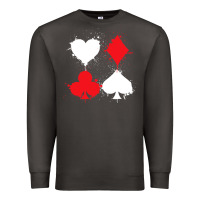 Smoke playing cards poker heart spade club Premium Sweatshirt - linhVisuals
