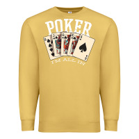 Antique Gold poker all in royal flush lucky casino Premium Sweatshirt - linhVisuals