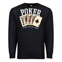 Black poker all in royal flush lucky casino Premium Sweatshirt - linhVisuals