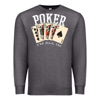 Charcoal Heather poker all in royal flush lucky casino Premium Sweatshirt - linhVisuals