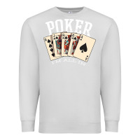 Dove Grey poker all in royal flush lucky casino Premium Sweatshirt - linhVisuals