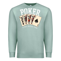 Seafoam poker all in royal flush lucky casino Premium Sweatshirt - linhVisuals