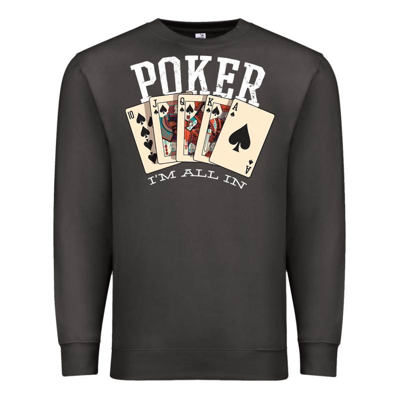 Poker All In Royal Flush Lucky Casino Premium Sweatshirt by linhVisuals | Teevron